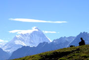 nanda devi peak, nanda devi view from Gorosn top